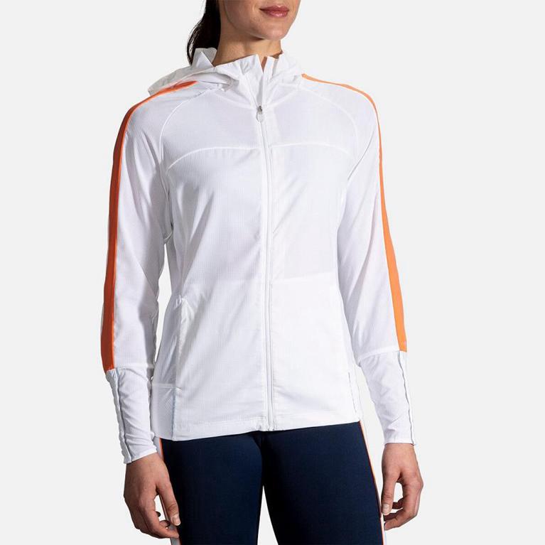 Brooks Canopy Womens Running Jackets - White - Indonesia (VCGJ-68321)